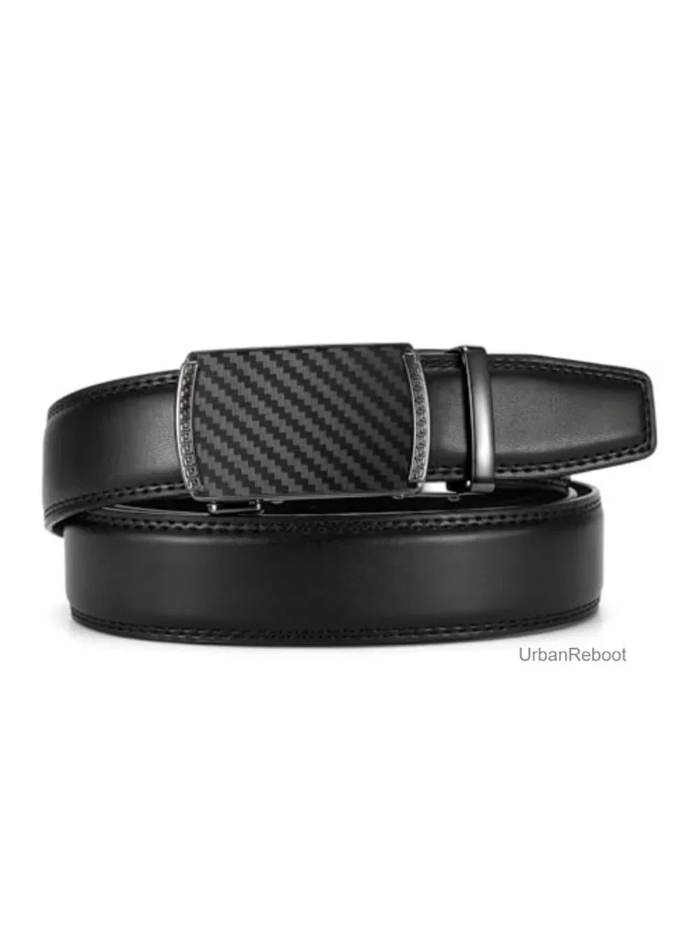 Genuine Leather Ratchet Belt for Men, Adjustable Dress Belt